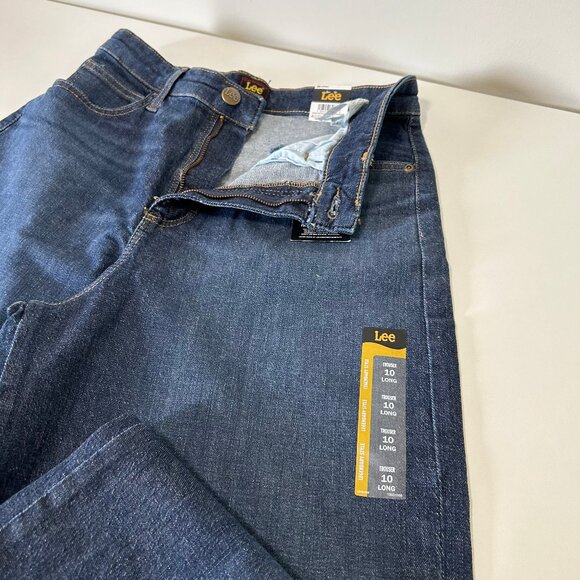Lee Womens Legendary High Rise Trouser Jeans Size 10 Long w/ Slight Stretch - Picture 5 of 16